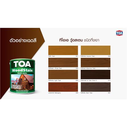 สีย้อมไม้ TOA WOODSTAIN S01 สีไม้สัก กึ่งเงา 1 แกลลอน_4