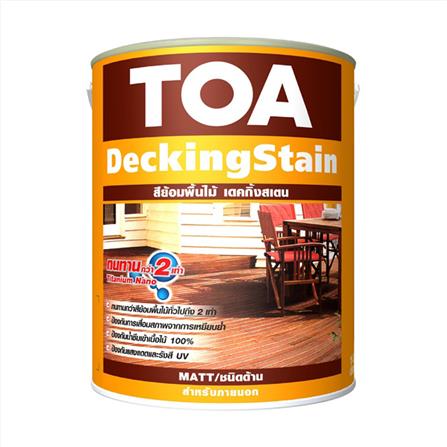 สีย้อมพื้นไม้ TOA DECKING STAIN 01 สีไม้สัก ด้าน 1 แกลลอน_0