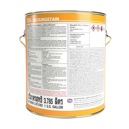 สีย้อมพื้นไม้ TOA DECKING STAIN 01 สีไม้สัก ด้าน 1 แกลลอน_1