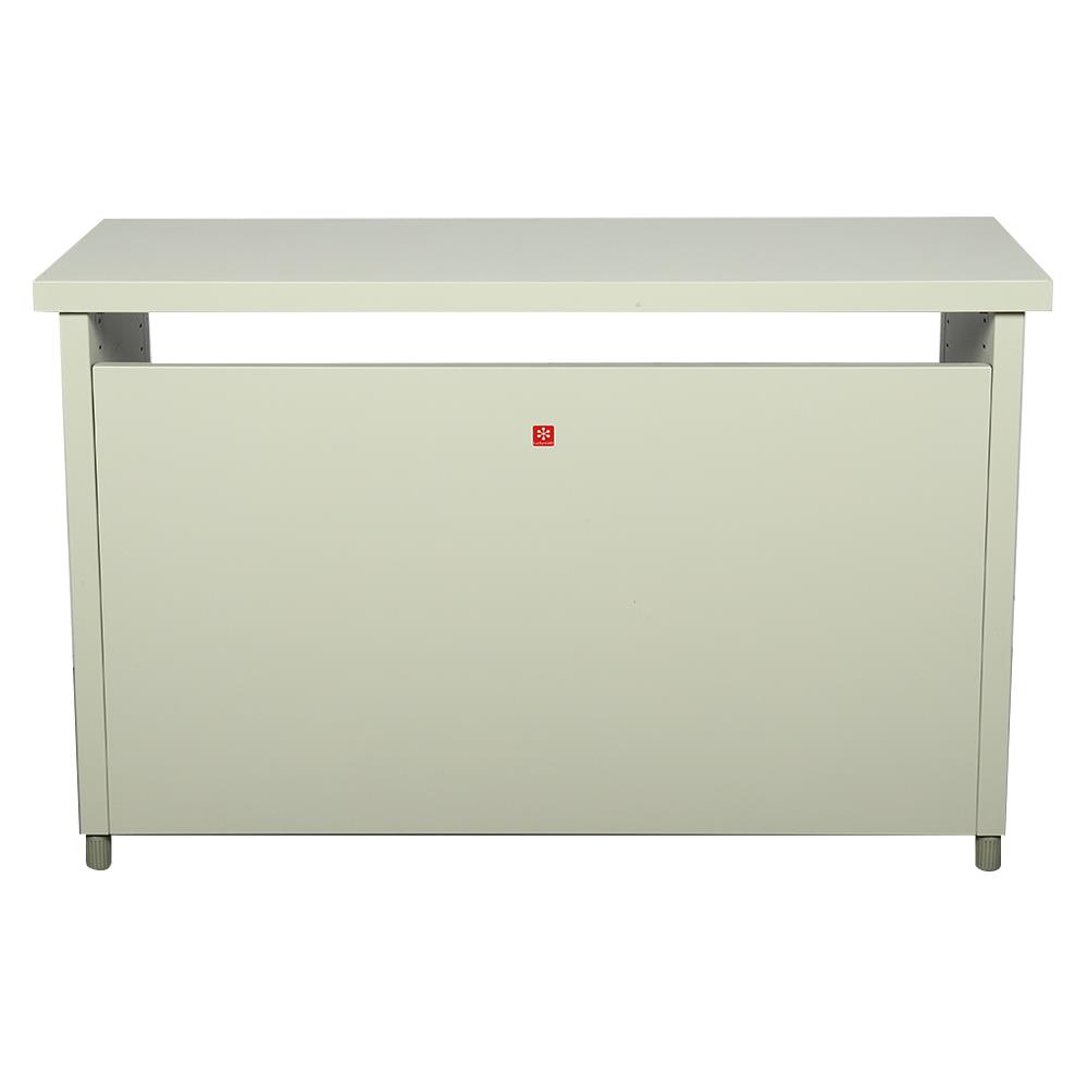 โต๊ะทำงานเหล็ก LUCKY WORLD KDS-120-TG 120 ซม. สีเทาทราย