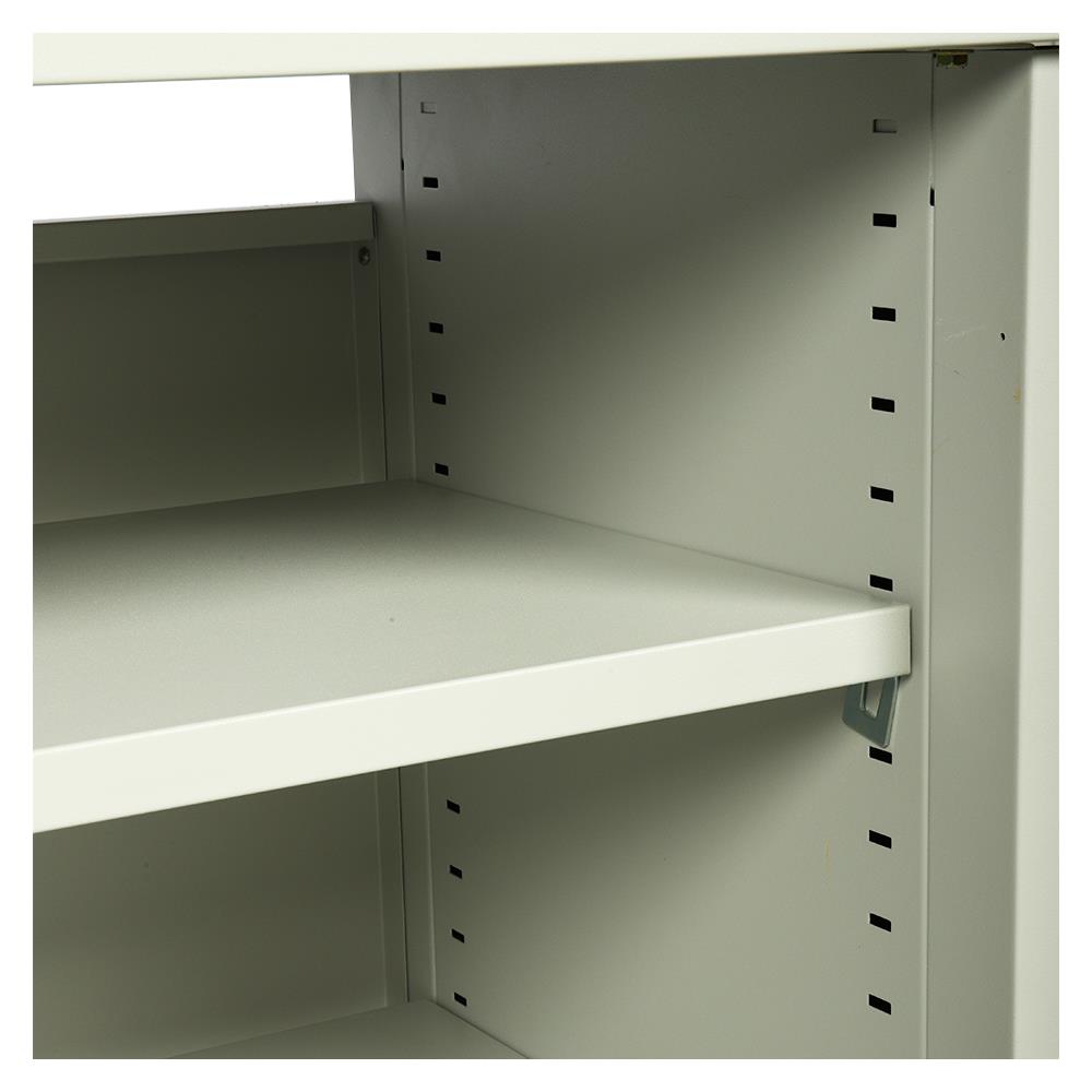 โต๊ะทำงานเหล็ก LUCKY WORLD KDS-150-TG 150 ซม. สีเทาทราย