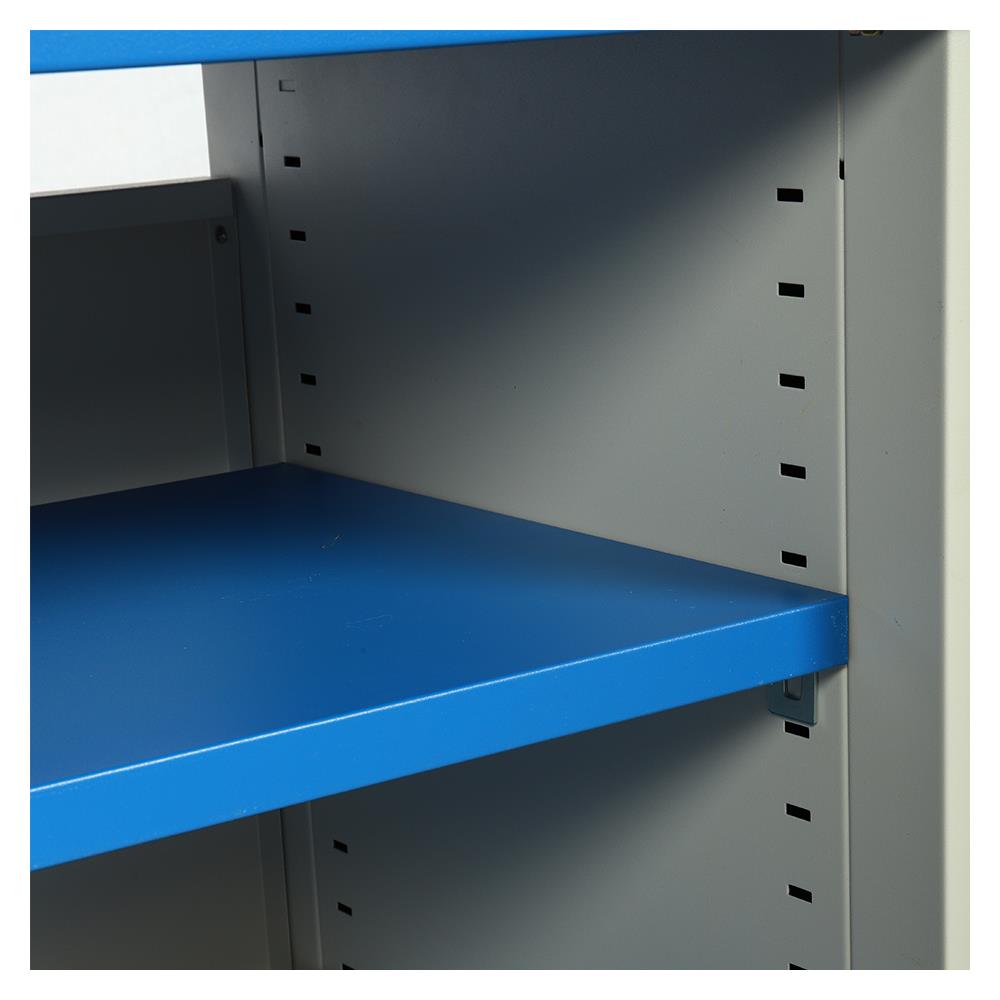 โต๊ะทำงานเหล็ก LUCKY WORLD KDS-120-RG 120 ซม. สีน้ำเงิน