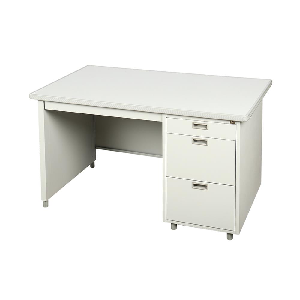 โต๊ะทำงานเหล็ก LUCKY WORLD DX-40-3-TG 120 ซม. สีเทาทราย