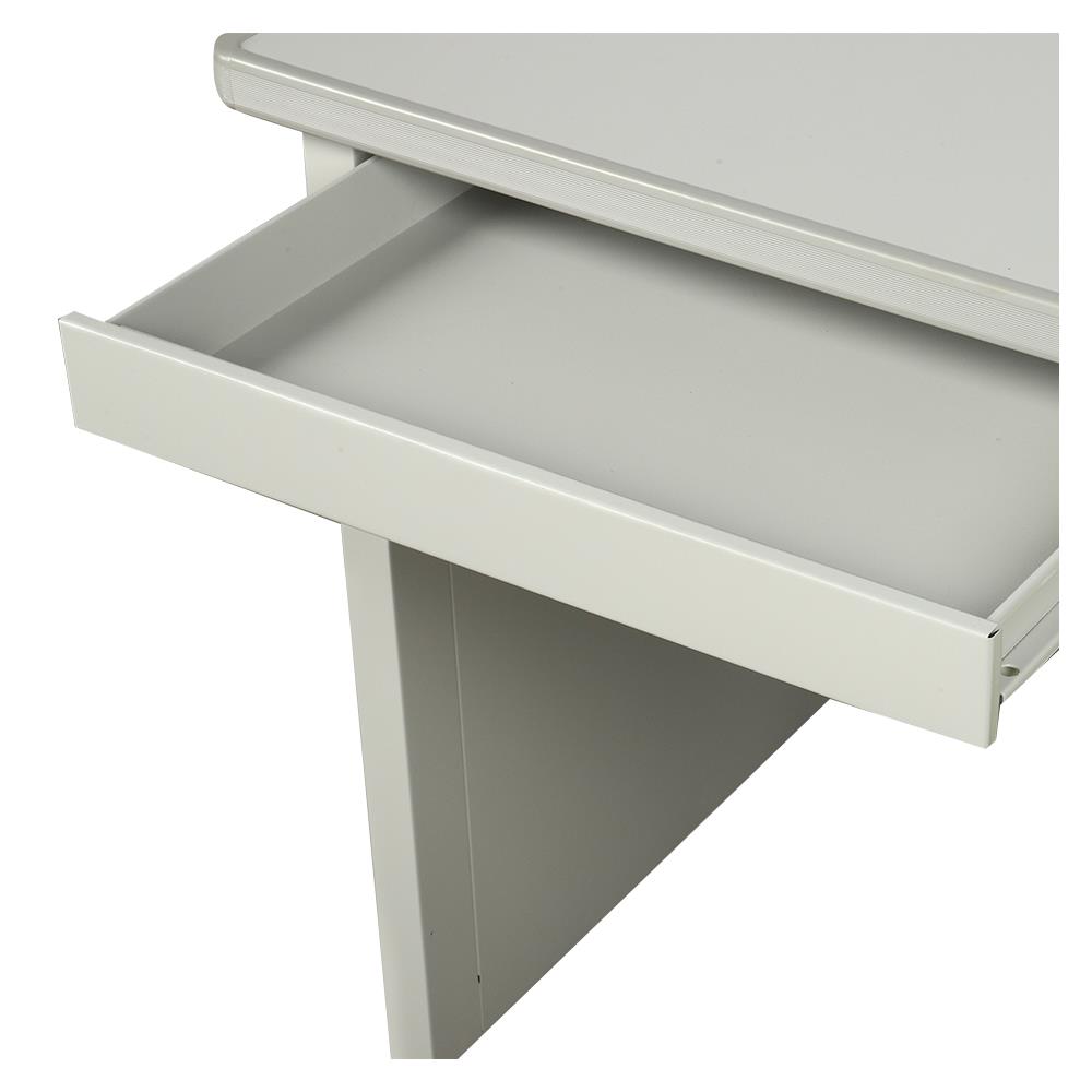 โต๊ะทำงานเหล็ก LUCKY WORLD DX-40-3-TG 120 ซม. สีเทาทราย