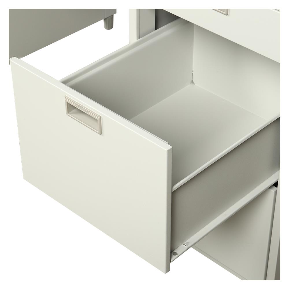 โต๊ะทำงานเหล็ก LUCKY WORLD DX-40-3-TG 120 ซม. สีเทาทราย