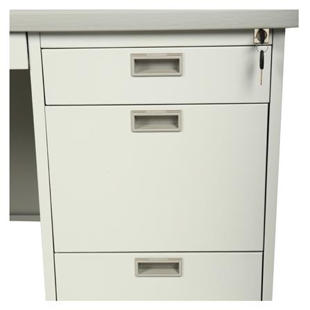 โต๊ะทำงานเหล็ก LUCKY WORLD DX-40-3-TG 120 ซม. สีเทาทราย_3