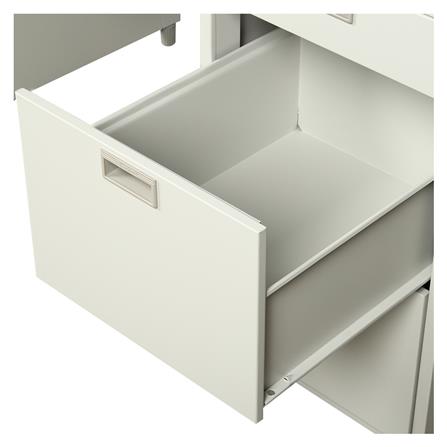 โต๊ะทำงานเหล็ก LUCKY WORLD DX-40-3-TG 120 ซม. สีเทาทราย_5