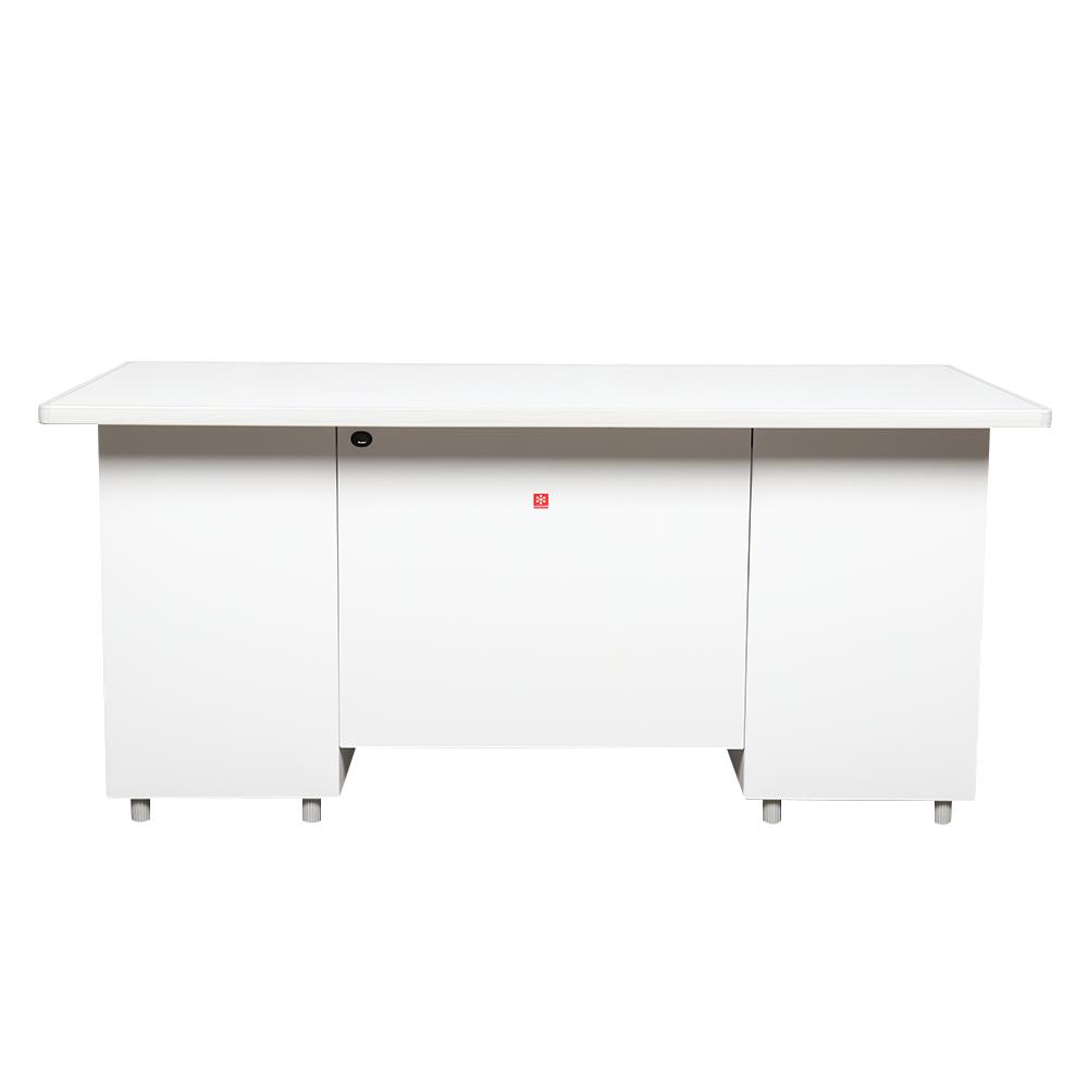 โต๊ะทำงานเหล็ก LUCKY WORLD DX-52-33-TG 159.5 ซม. สีเทาทราย