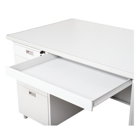 โต๊ะทำงานเหล็ก LUCKY WORLD DX-52-33-TG 159.5 ซม. สีเทาทราย_3