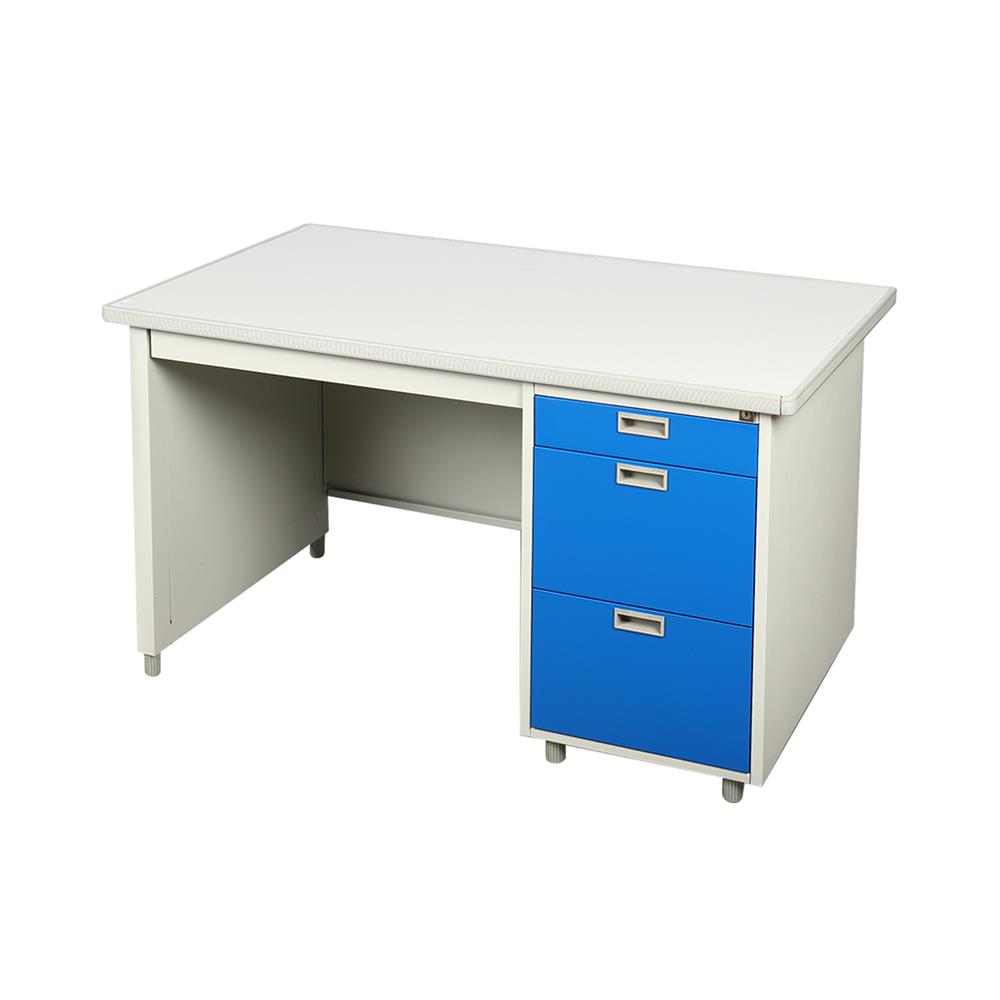 โต๊ะทำงานเหล็ก LUCKY WORLD DX-40-3-RG 120 ซม. สีน้ำเงิน