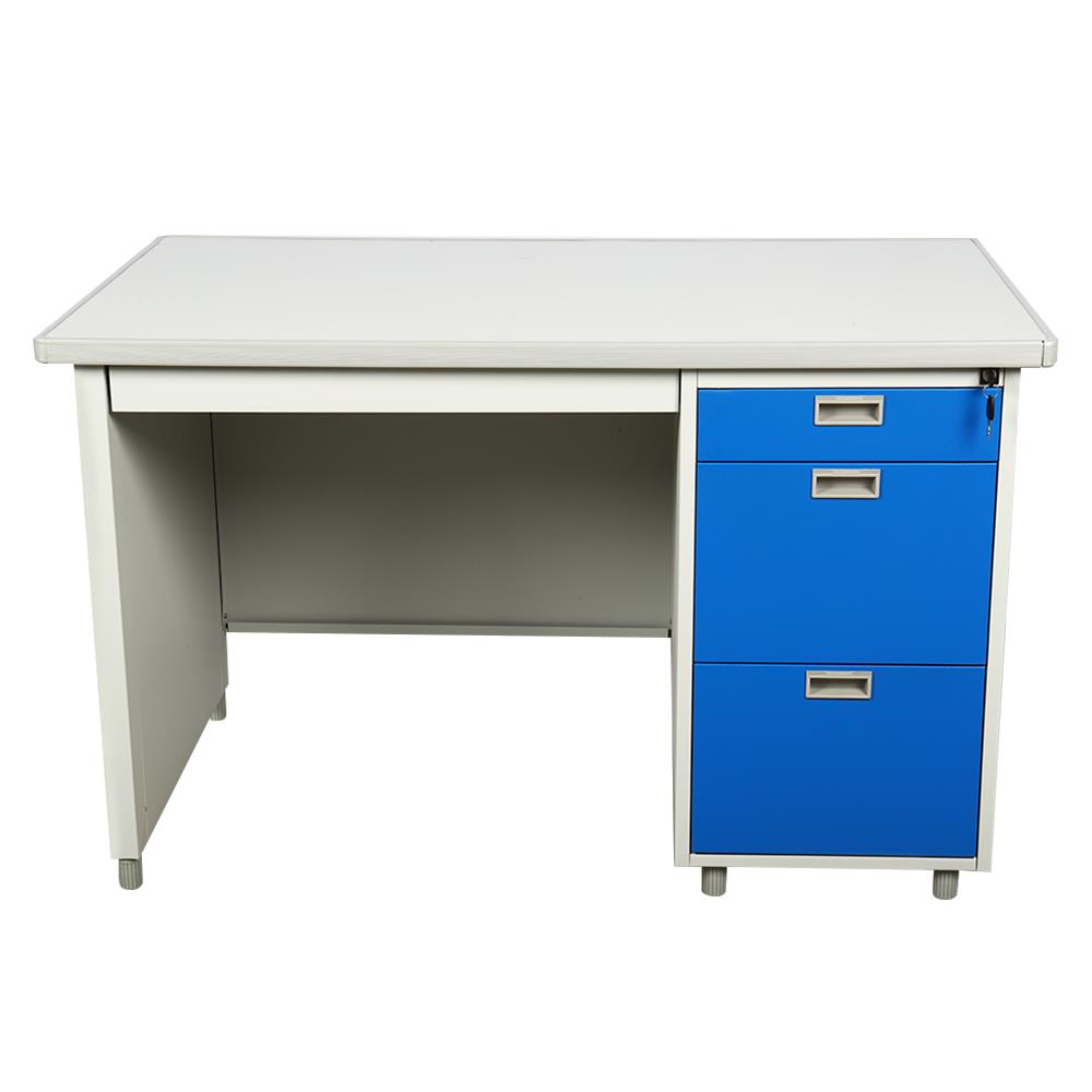 โต๊ะทำงานเหล็ก LUCKY WORLD DX-40-3-RG 120 ซม. สีน้ำเงิน