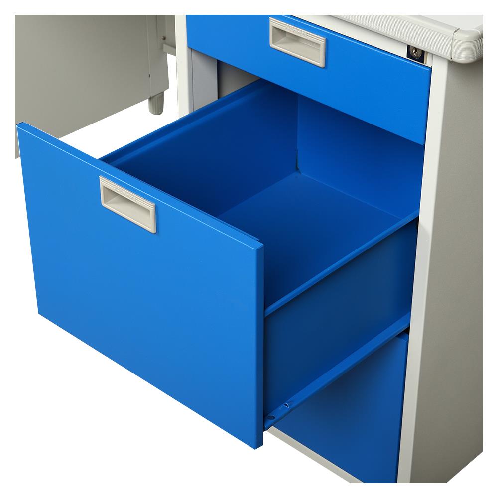 โต๊ะทำงานเหล็ก LUCKY WORLD DX-40-3-RG 120 ซม. สีน้ำเงิน