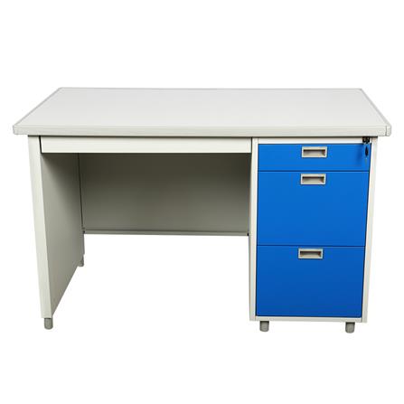 โต๊ะทำงานเหล็ก LUCKY WORLD DX-40-3-RG 120 ซม. สีน้ำเงิน_1