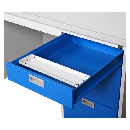 โต๊ะทำงานเหล็ก LUCKY WORLD DX-52-33-RG 159.5 ซม. สีน้ำเงิน_4