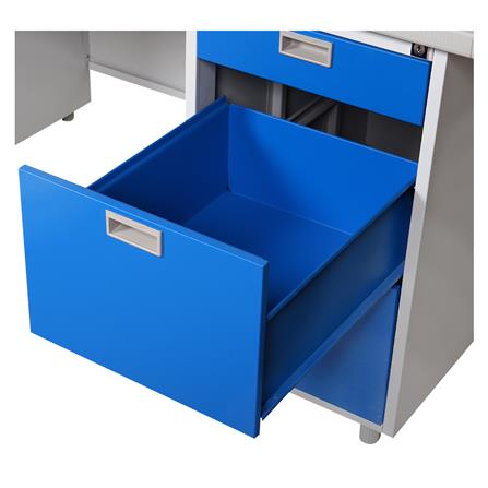 โต๊ะทำงานเหล็ก LUCKY WORLD DX-52-33-RG 159.5 ซม. สีน้ำเงิน_5