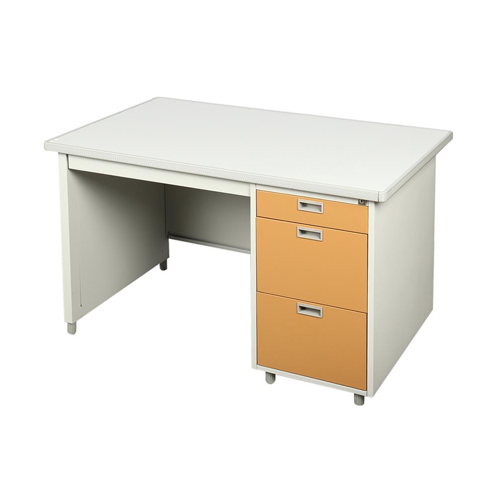 โต๊ะทำงานเหล็ก LUCKY WORLD DX-40-3-EG 120 ซม. สีน้ำตาล