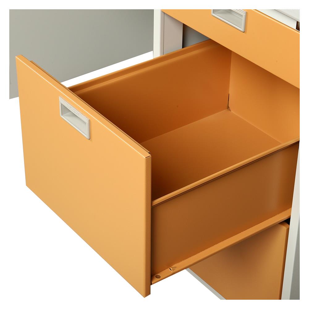 โต๊ะทำงานเหล็ก LUCKY WORLD DX-40-3-EG 120 ซม. สีน้ำตาล