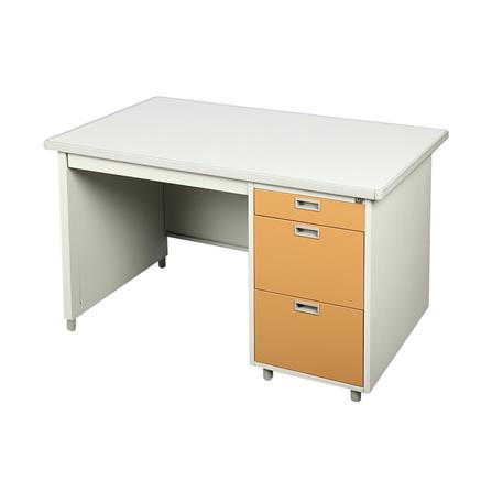 โต๊ะทำงานเหล็ก LUCKY WORLD DX-40-3-EG 120 ซม. สีน้ำตาล