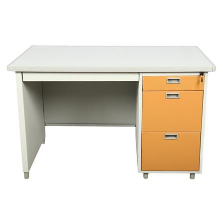 โต๊ะทำงานเหล็ก LUCKY WORLD DX-40-3-EG 120 ซม. สีน้ำตาล_1