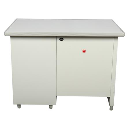 โต๊ะทำงานเหล็ก LUCKY WORLD DX-40-3-EG 120 ซม. สีน้ำตาล_2