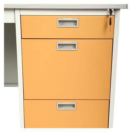 โต๊ะทำงานเหล็ก LUCKY WORLD DX-40-3-EG 120 ซม. สีน้ำตาล_3