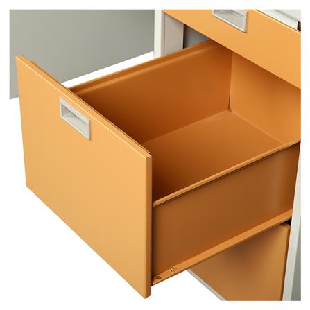 โต๊ะทำงานเหล็ก LUCKY WORLD DX-40-3-EG 120 ซม. สีน้ำตาล_5