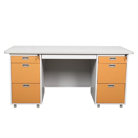 โต๊ะทำงานเหล็ก LUCKY WORLD DX-52-33-EG 159.5 ซม. สีน้ำตาล_1