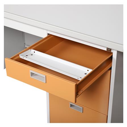 โต๊ะทำงานเหล็ก LUCKY WORLD DX-52-33-EG 159.5 ซม. สีน้ำตาล_4