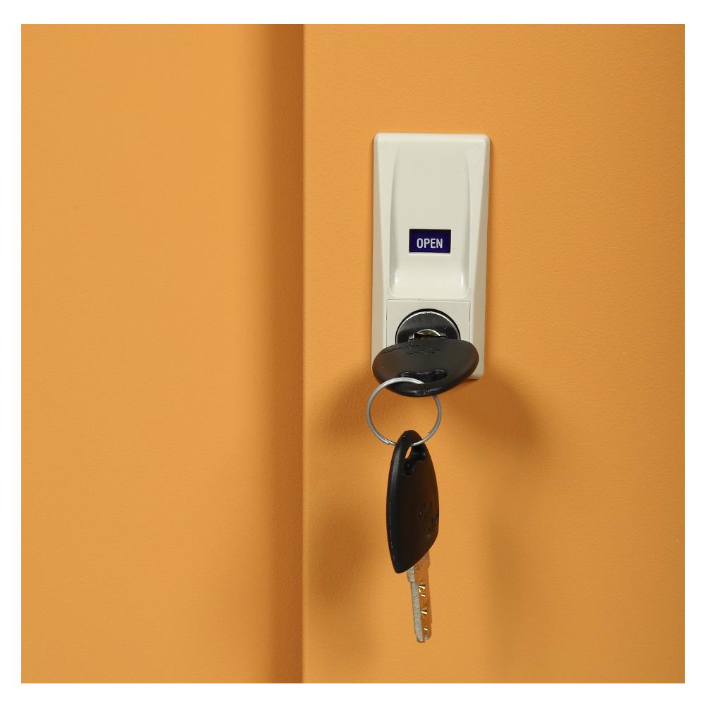 ตู้เหล็กบานเลื่อนทึบ LUCKY WORLD KSS-120-EG สีน้ำตาล