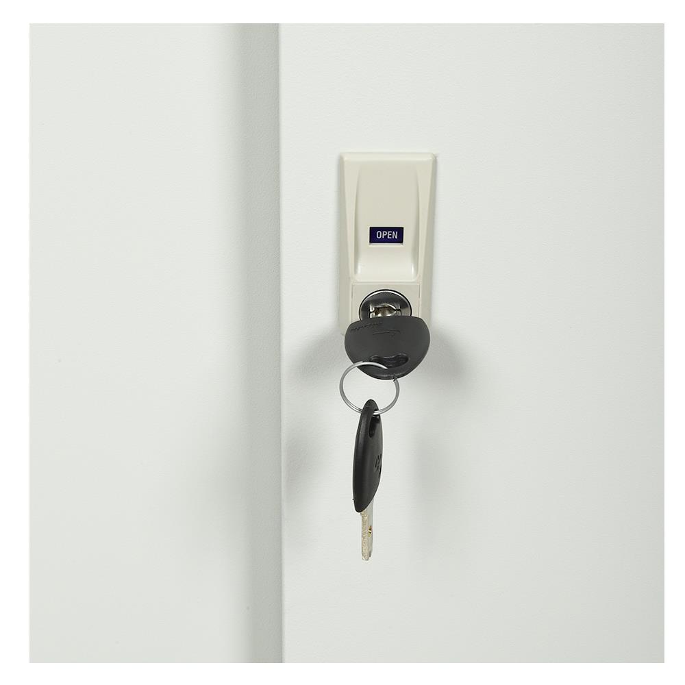 ตู้เหล็กบานเลื่อนทึบ LUCKY WORLD KSS-120-TG สีเทาทราย