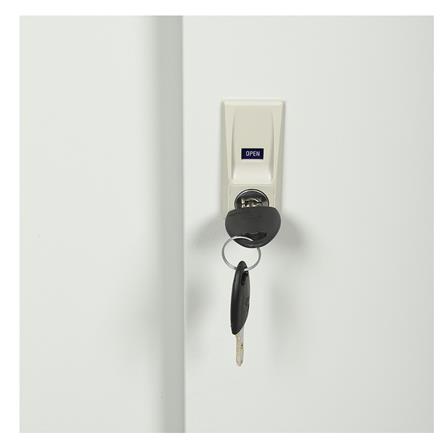 ตู้เหล็กบานเลื่อนทึบ LUCKY WORLD KSS-120-TG สีเทาทราย_3