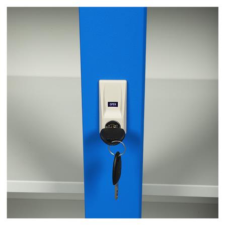 ตู้เหล็กบานเลื่อนกระจก LUCKY WORLD KSG-150-RG สีน้ำเงิน_4