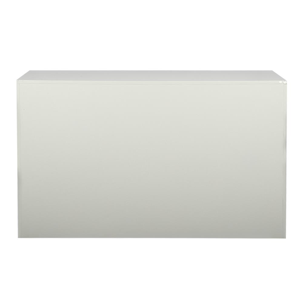 ตู้เหล็กบานเลื่อนกระจก LUCKY WORLD KSG-150-TG สีเทาทราย