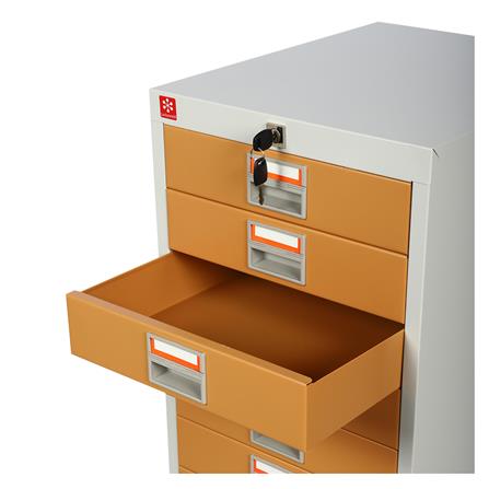 ตู้ลิ้นชักเหล็ก 15 ลิ้นชัก LUCKY WORLD CDX-15-EG สีน้ำตาล_2