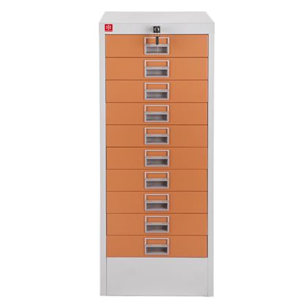 ตู้ลิ้นชักเหล็ก 10 ลิ้นชัก LUCKY WORLD CDX-10-EG สีน้ำตาล_1