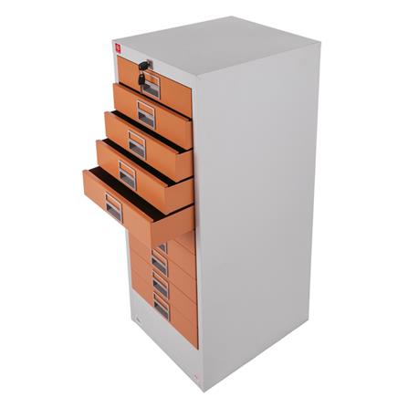 ตู้ลิ้นชักเหล็ก 10 ลิ้นชัก LUCKY WORLD CDX-10-EG สีน้ำตาล_3