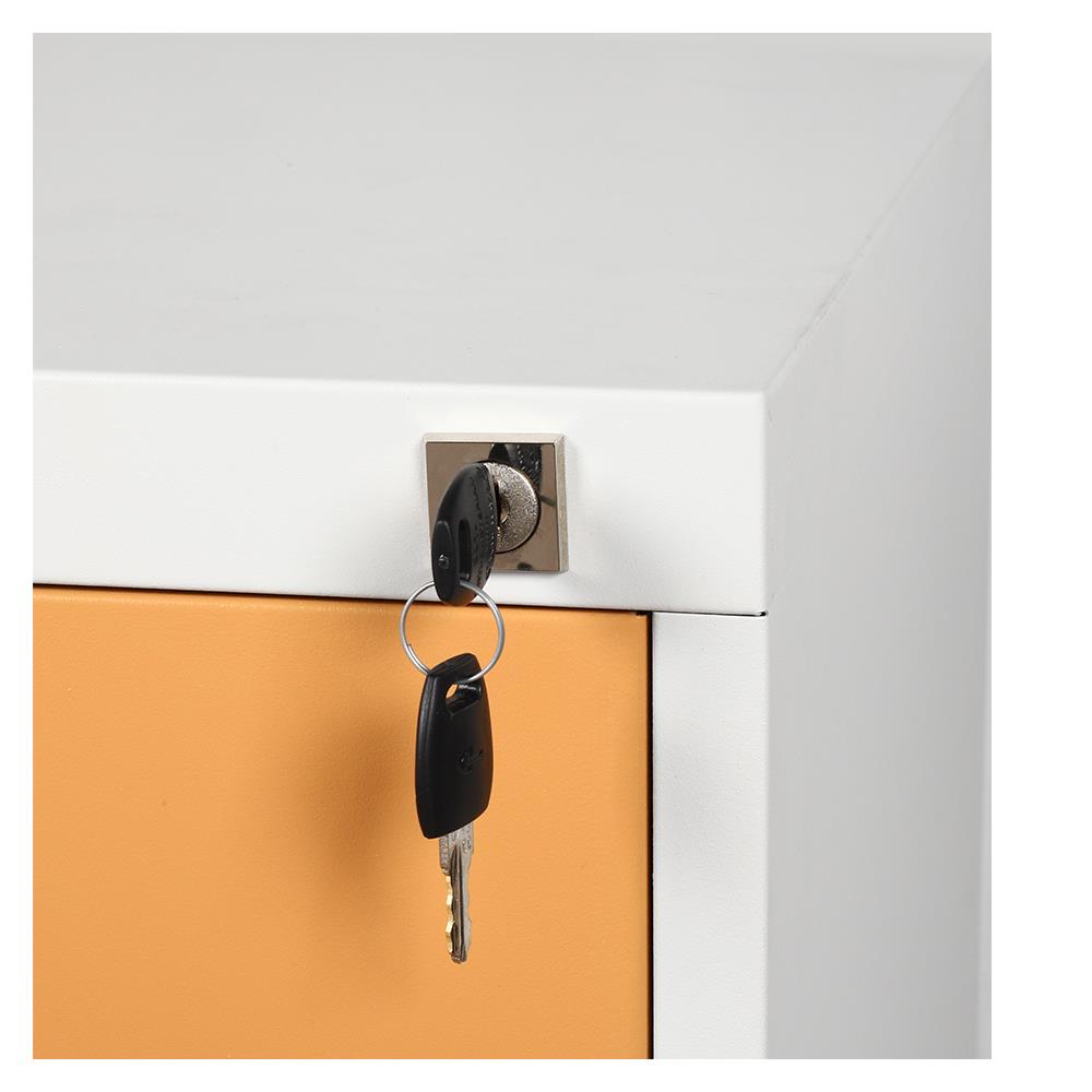 ตู้ลิ้นชักเหล็ก 4 ลิ้นชัก LUCKY WORLD KCDX-4-EG สีน้ำตาล