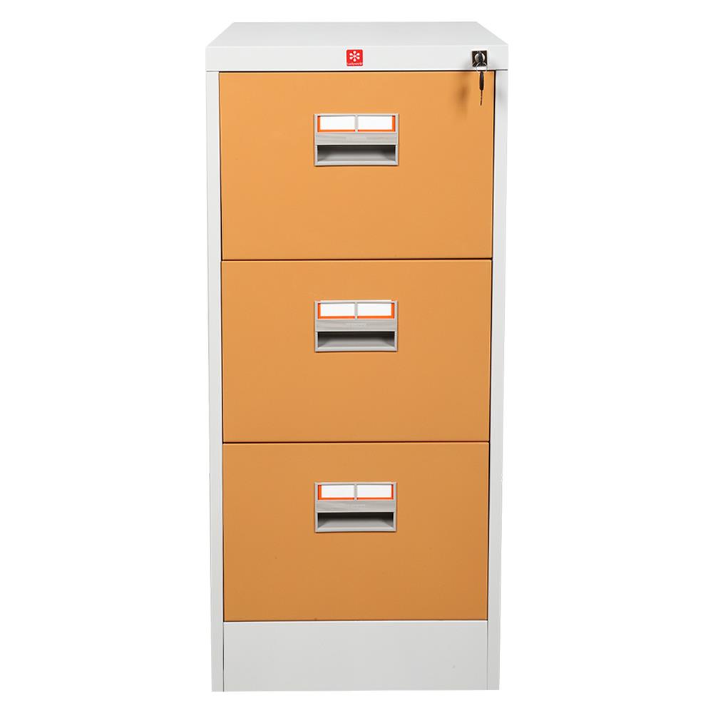 ตู้ลิ้นชักเหล็ก 3 ลิ้นชัก LUCKY WORLD KCDX-3-EG สีน้ำตาล