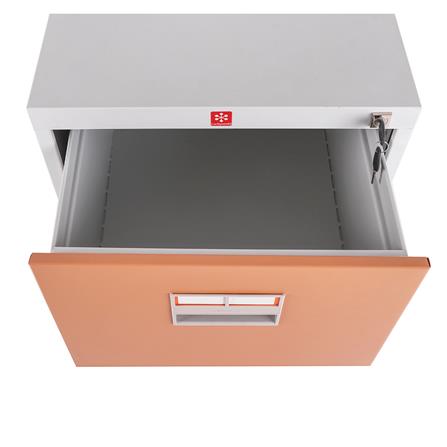 ตู้ลิ้นชักเหล็ก 2 ลิ้นชัก LUCKY WORLD KCDX-2-EG สีน้ำตาล_3