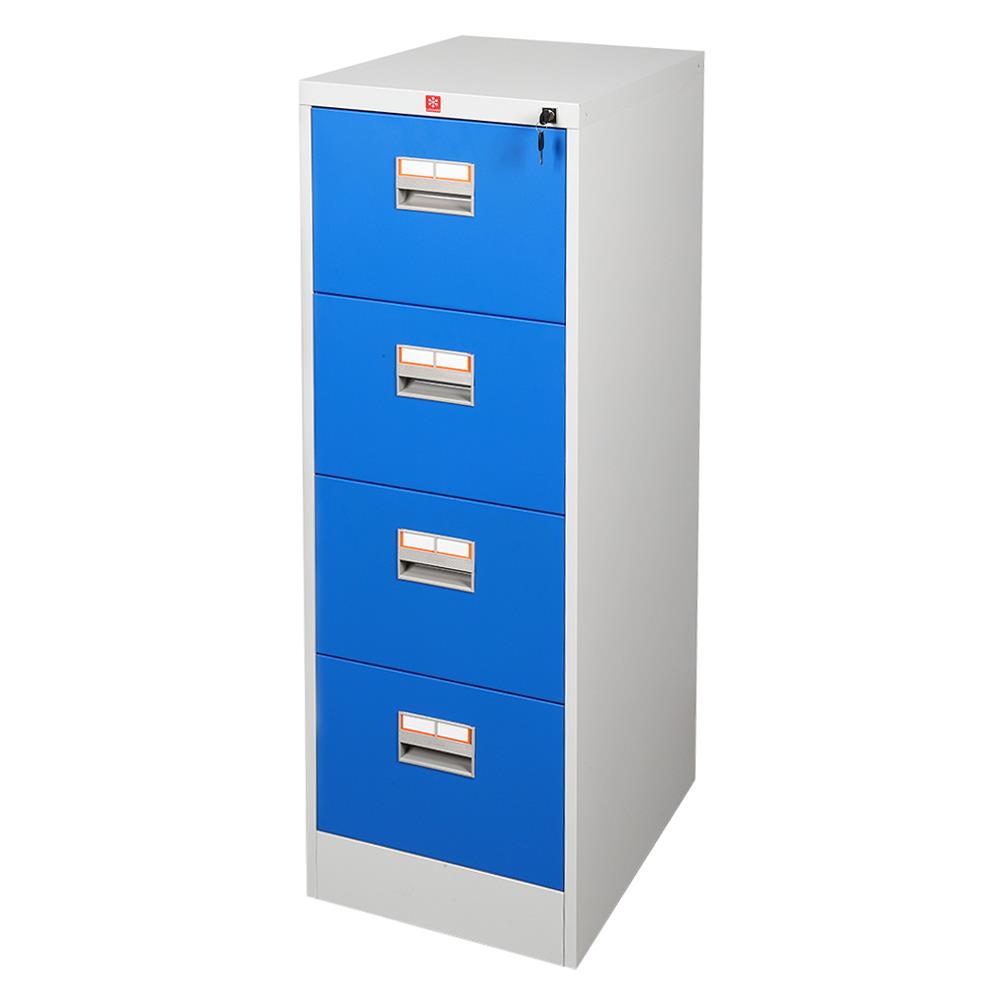 ตู้ลิ้นชักเหล็ก 4 ลิ้นชัก LUCKY WORLD KCDX-4-RG สีน้ำเงิน