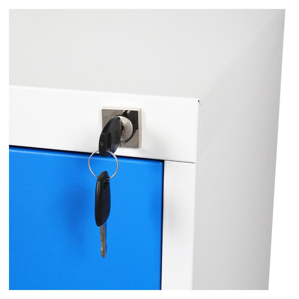 ตู้ลิ้นชักเหล็ก 3 ลิ้นชัก LUCKY WORLD KCDX-3-RG สีน้ำเงิน