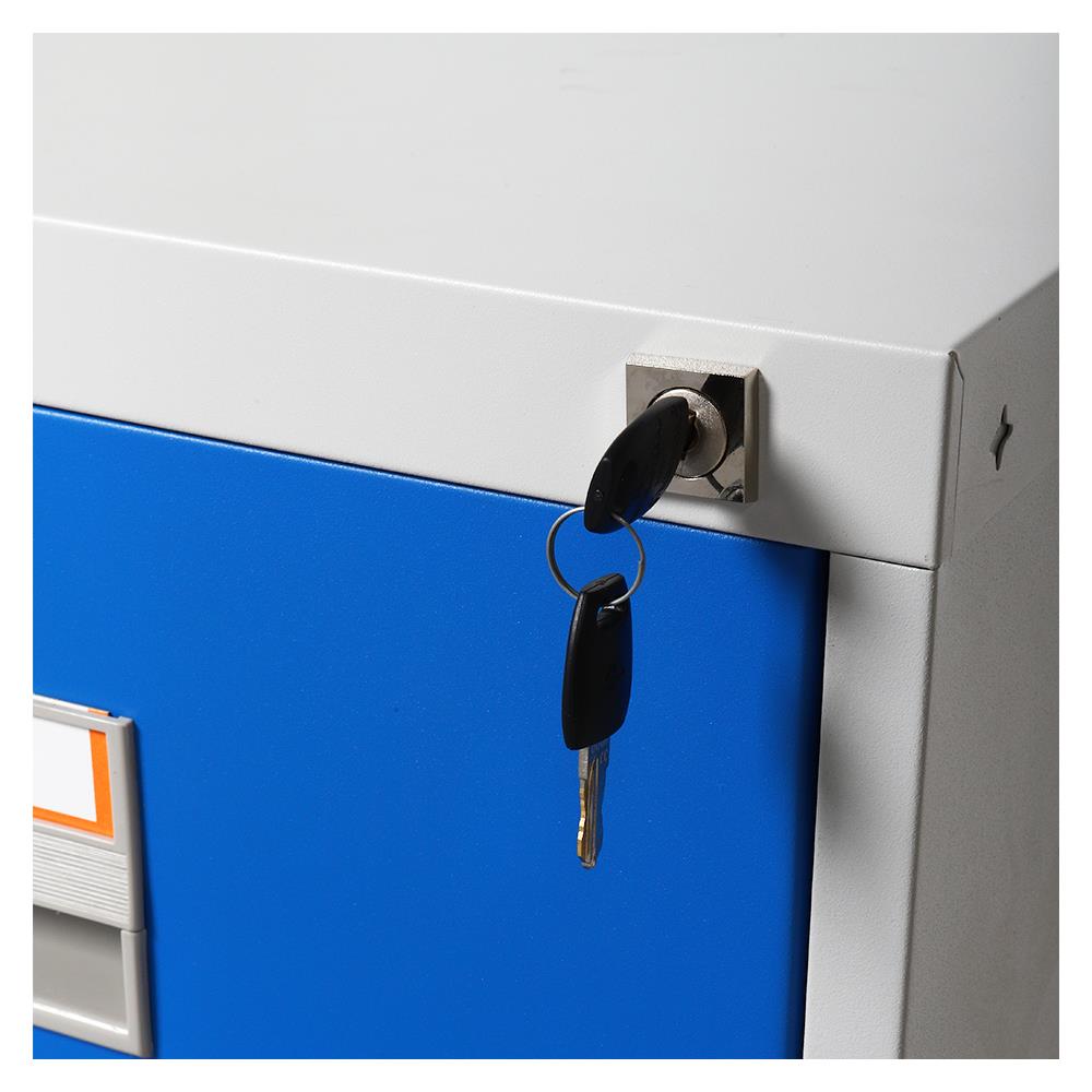 ตู้ลิ้นชักเหล็ก 2 ลิ้นชัก LUCKY WORLD KCDX-2-RG สีน้ำเงิน