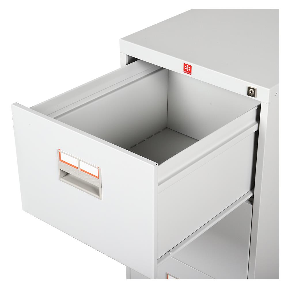 ตู้ลิ้นชักเหล็ก 4 ลิ้นชัก LUCKY WORLD KCDX-4-TG สีเทาทราย