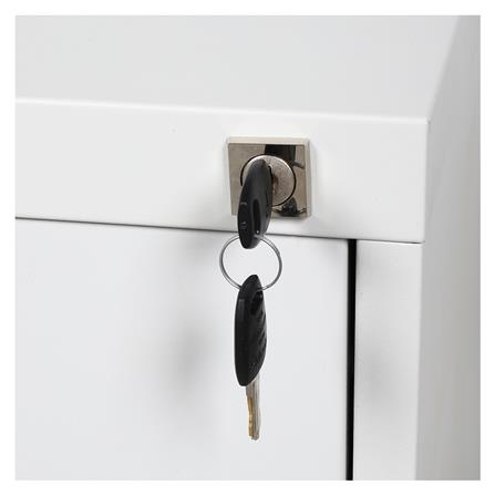 ตู้ลิ้นชักเหล็ก 2 ลิ้นชัก LUCKY WORLD KCDX-2-TG สีเทาทราย_3