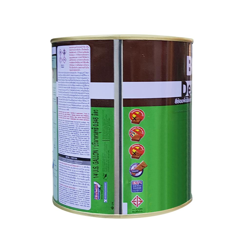 สีย้อมพื้นไม้ BEGER DECKSTAIN 3910 สีวอลนัท ด้าน 1/4 แกลลอน