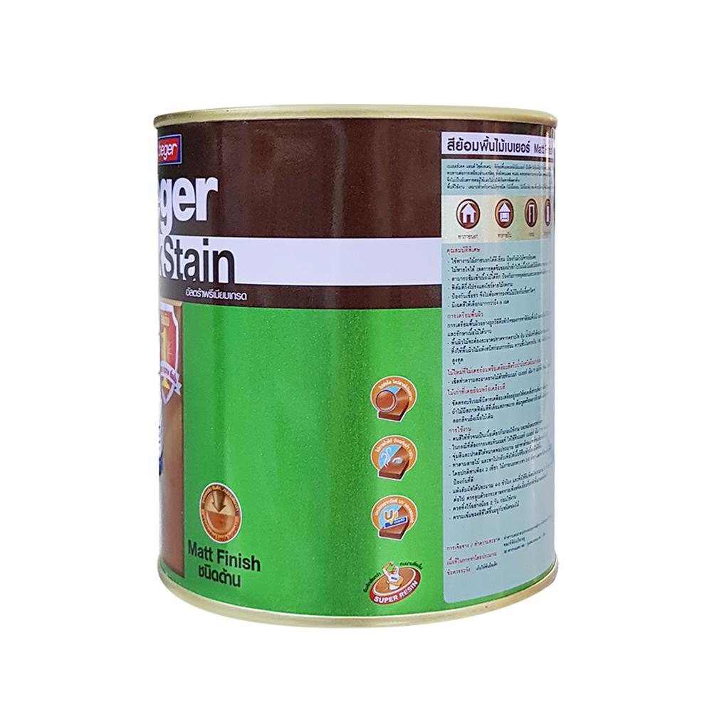 สีย้อมพื้นไม้ BEGER DECKSTAIN 3910 สีวอลนัท ด้าน 1/4 แกลลอน