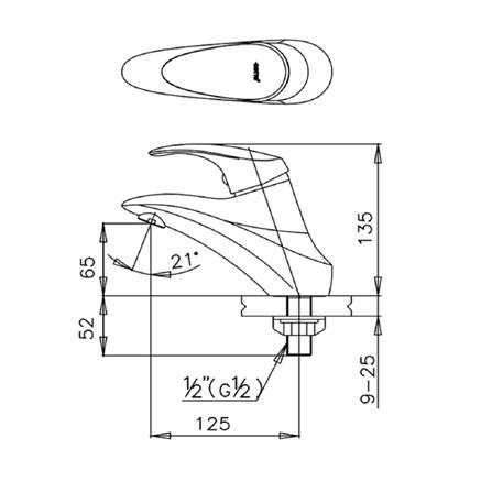 ก๊อกอ่างล้างหน้าเดี่ยว COTTO CT148A_1