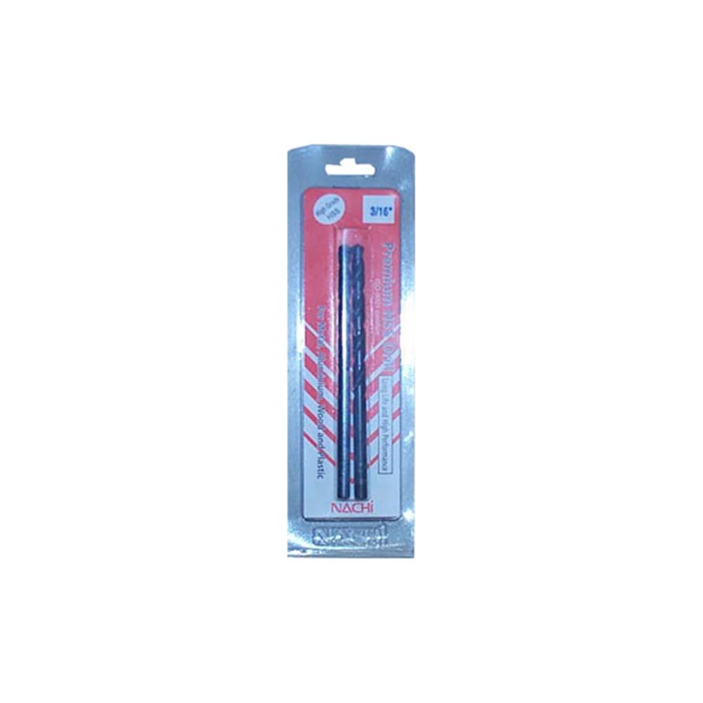 ดอกเจาะเหล็ก NACHI 3/16 นิ้ว แพ็ก 2 ชิ้น
