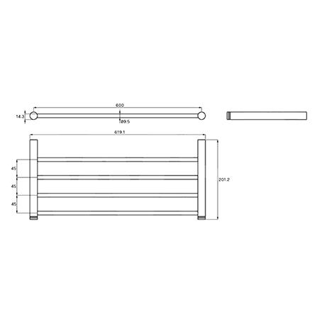 ราวแขวนผ้า ZS-5012 สเตนเลส_1
