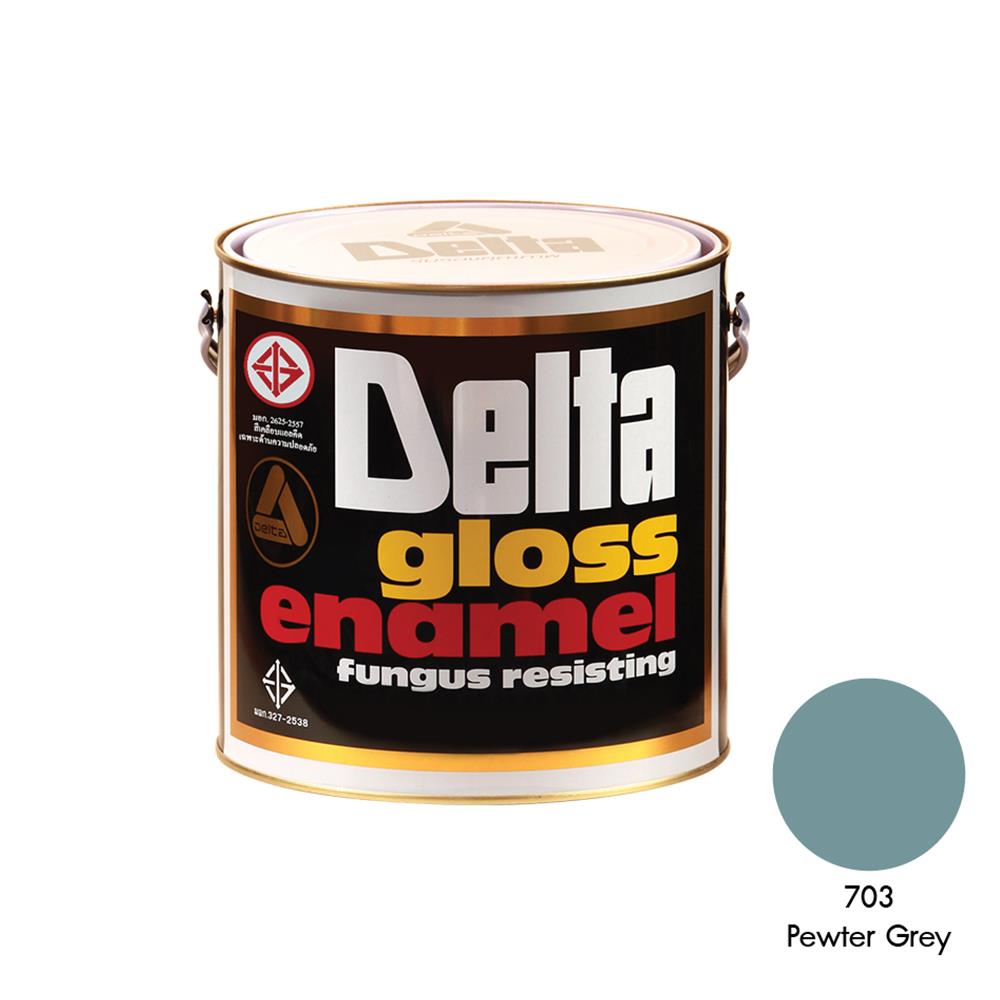 สีน้ำมัน DELTA 703 สีเทา เงา 1 แกลลอน
